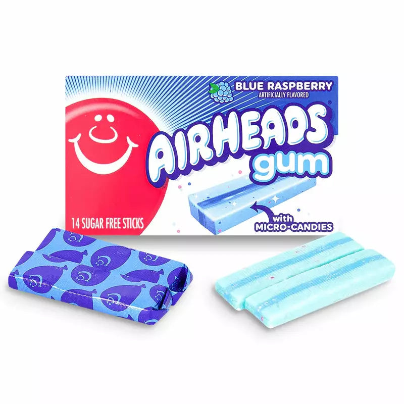AirHeads Gum Blue Raspberry - 14 Stick Pack