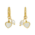 Pearl Shell Heart Earrings