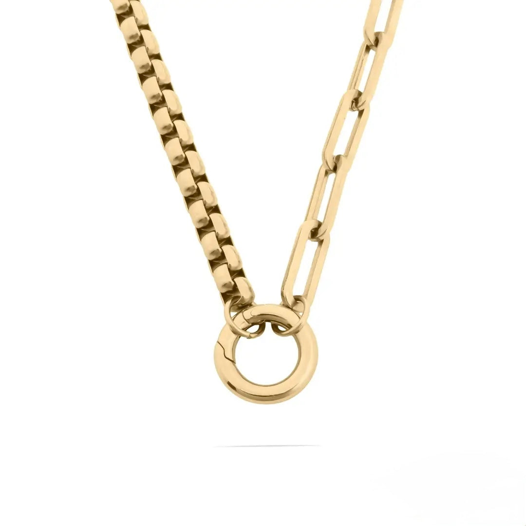 Box Paperclip Charm Holder Necklace