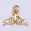 Cz Dolphin Tail Charm