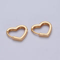 Heart Love Cz Huggie Earrings