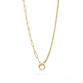 Split Chain with Stone Charm Holder