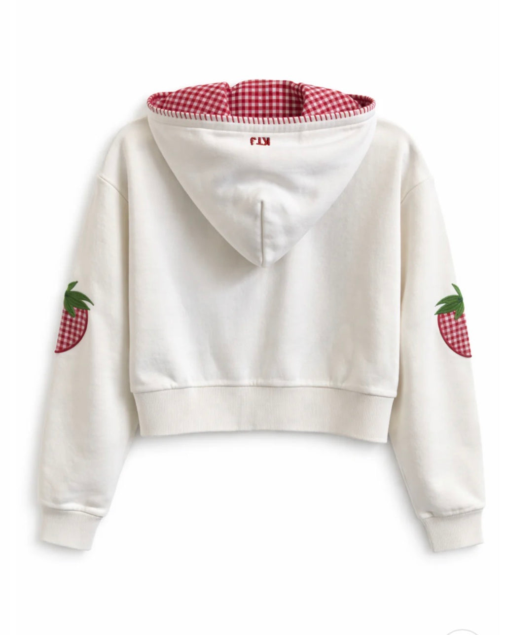 Katie J Leah Applique Crop Zip Hoodie