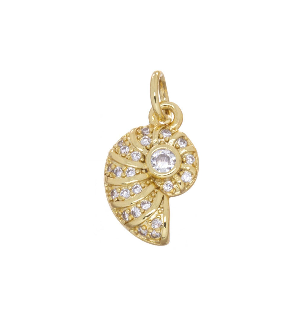 Cz Ammonite Shell Charm