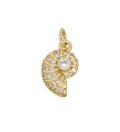 Cz Ammonite Shell Charm