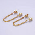 Cz Chain Link Stud Earrings