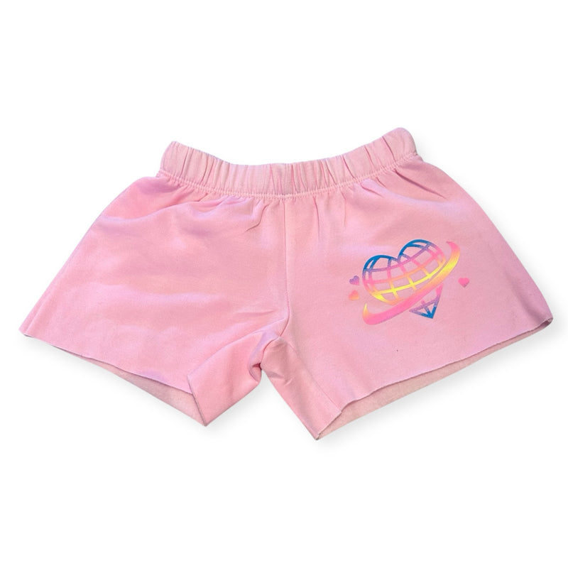 Firehouse Heart Sweatshort - Ice Pink