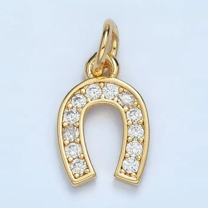 Cz Horseshoe Charm