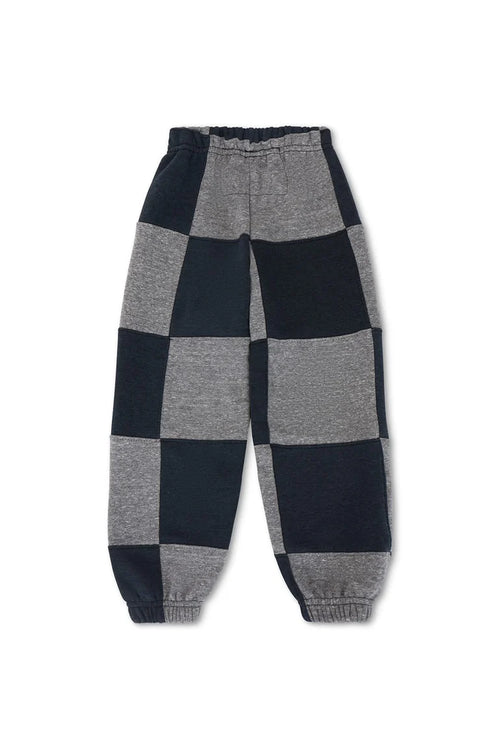 Aviator Nation Check Quilted Sweatpants-Heather Grey/ Charcoal (presale)