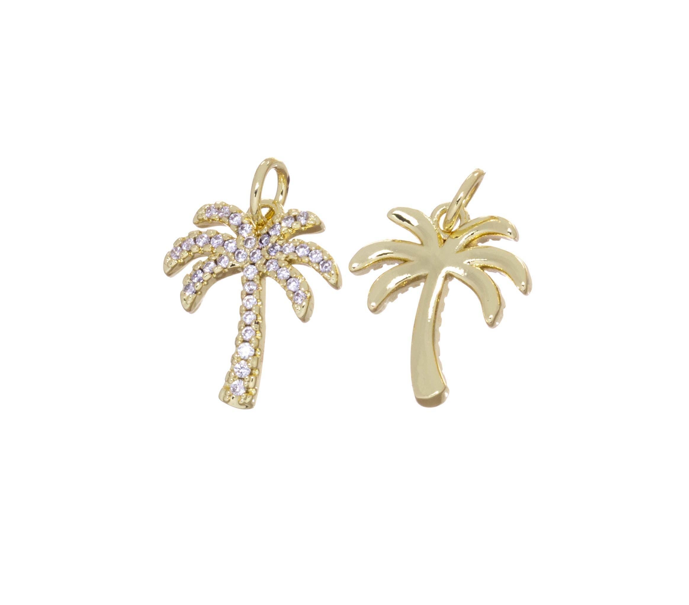 Cz Palm Tree Charm