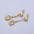 Baguette Cz Dro Dangle Earring