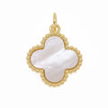Mother of Pearl Four Leaf Clover Charm