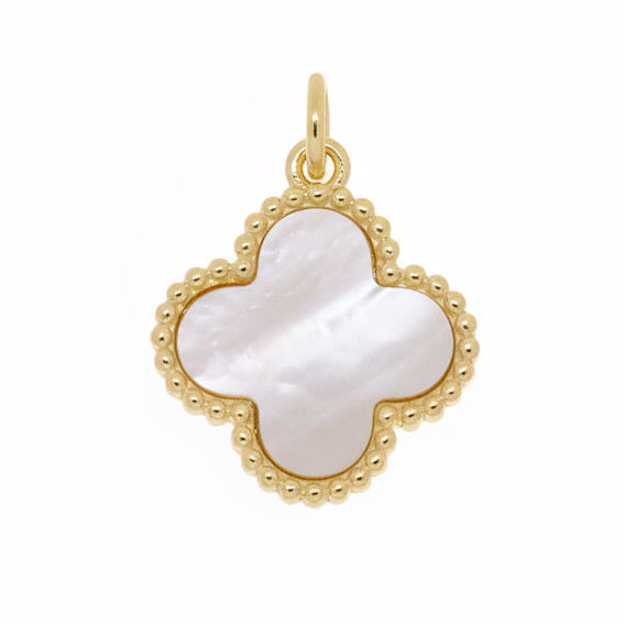 Mother of Pearl Four Leaf Clover Charm