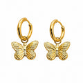 Butterfly Huggie Earrings