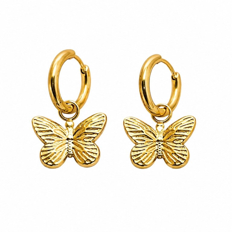 Butterfly Huggie Earrings