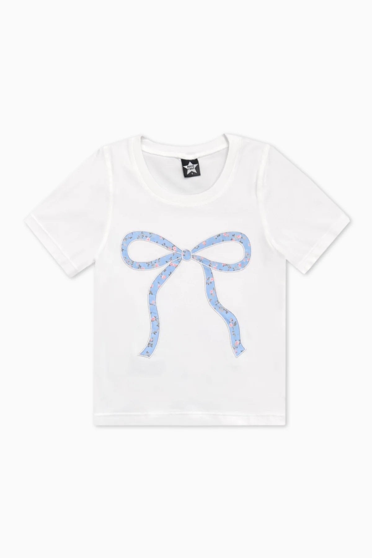 Pixielane Simply Soft Short Sleeve Fitted Tee- Floral Bow