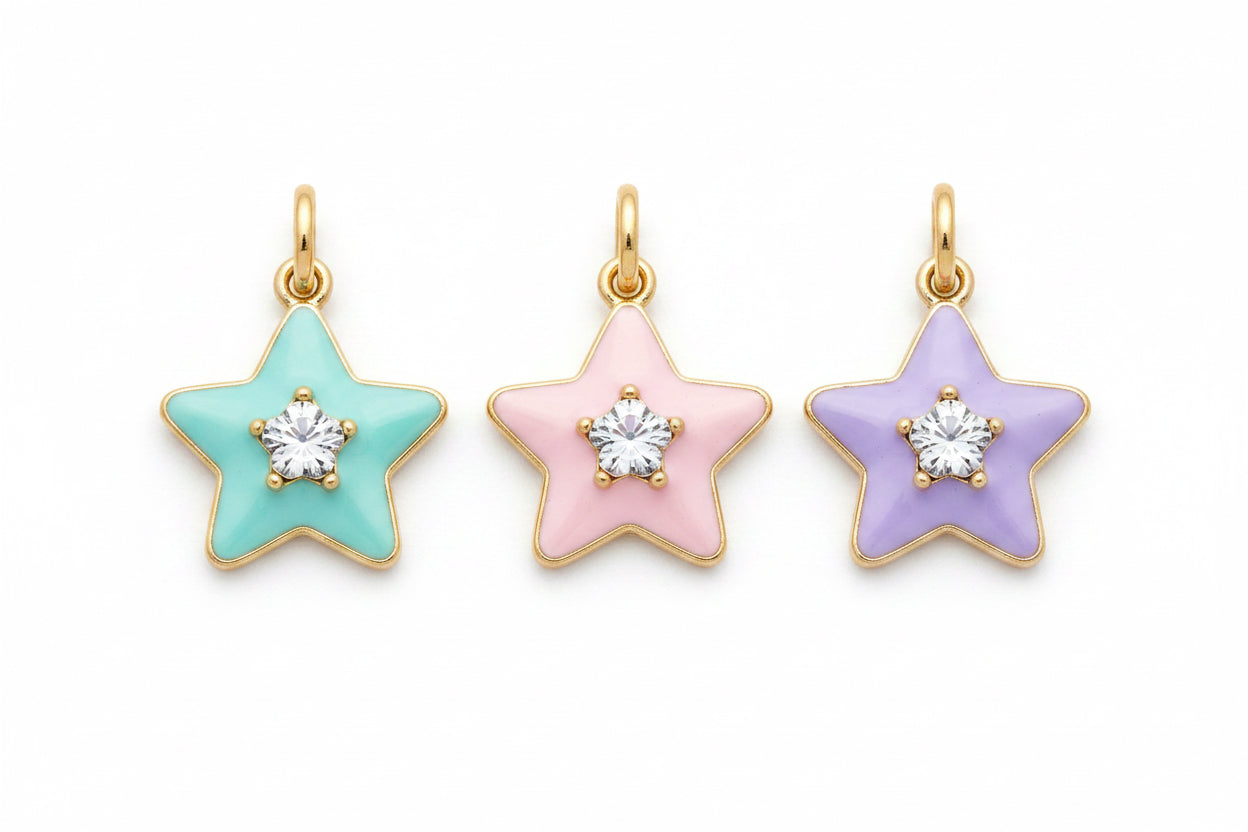Cz Star Charm