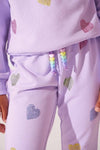 Lola + The Boys LAVENDER CRYSTAL HEARTS SET