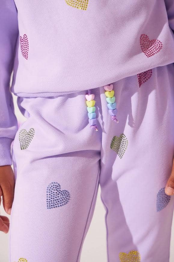 Lola + The Boys LAVENDER CRYSTAL HEARTS SET