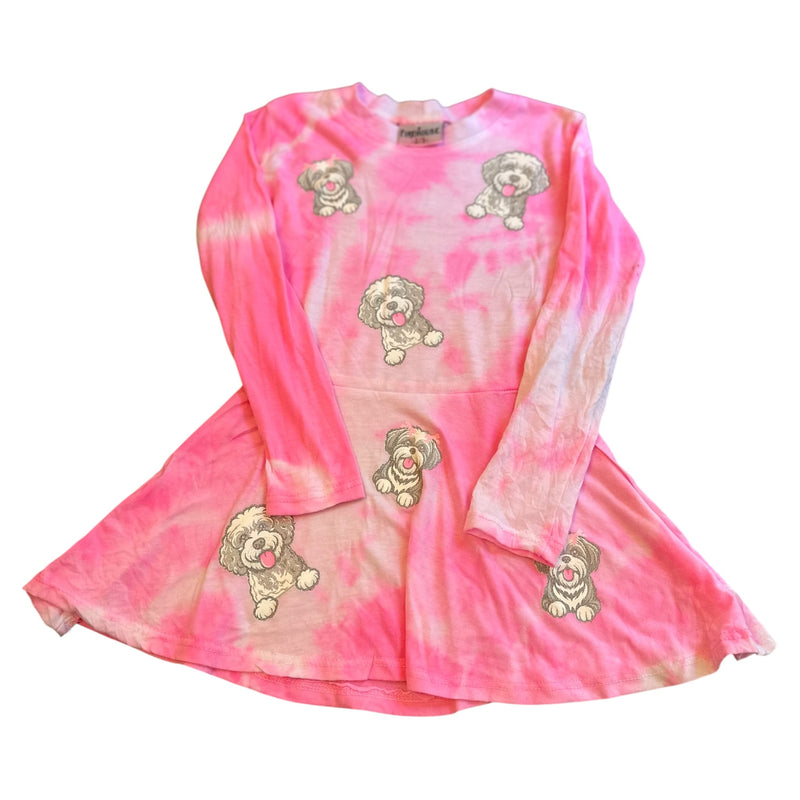 Firehouse Pink Cloud Puppy Toss Dress