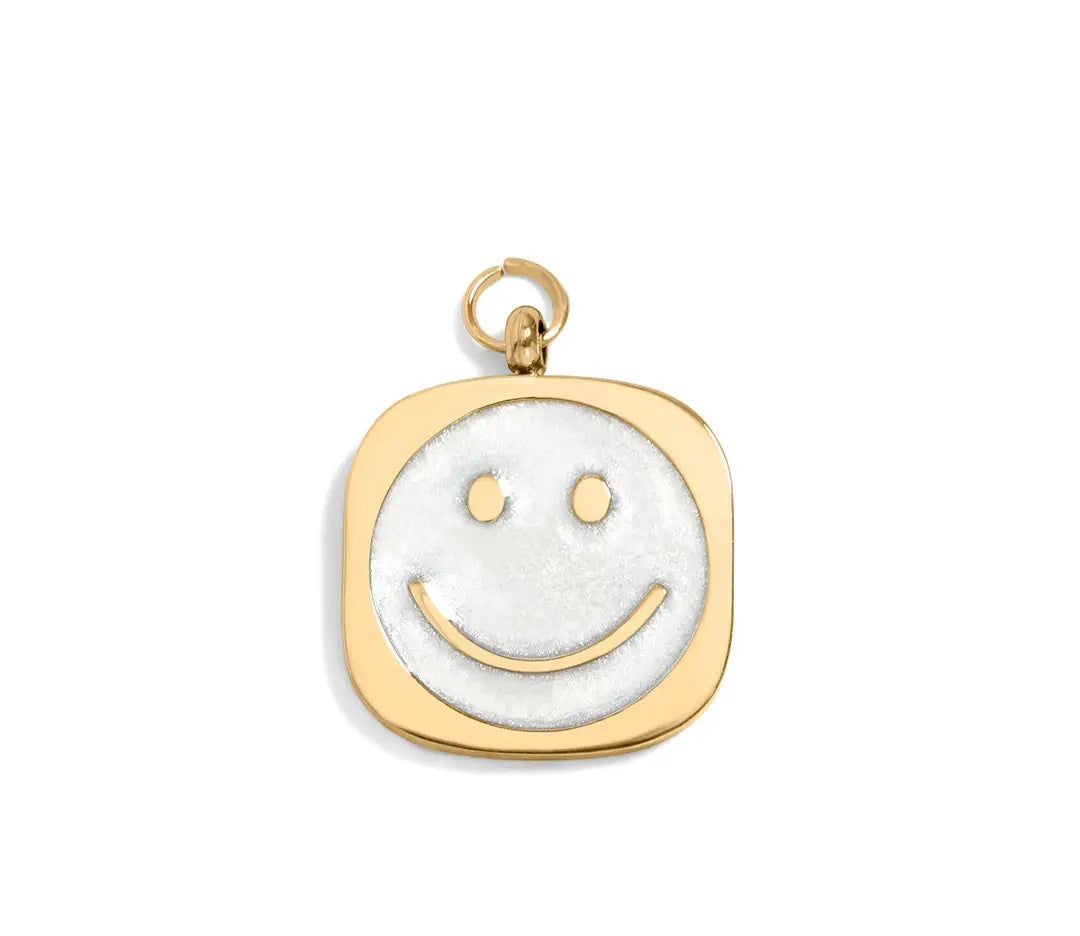 Mother of Pearl Smiley Charm