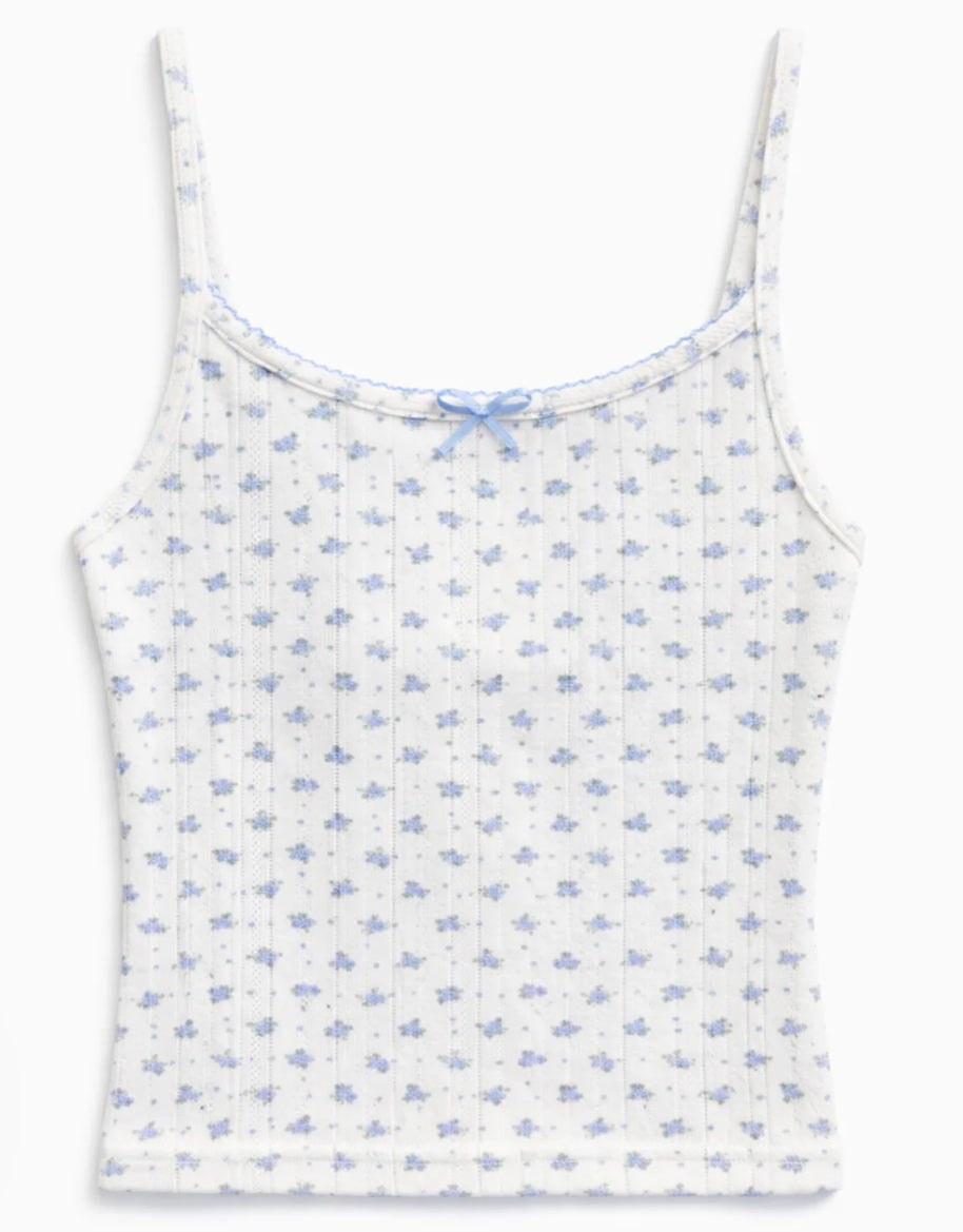 Katie J Marina Cami - Serene Blue Floral