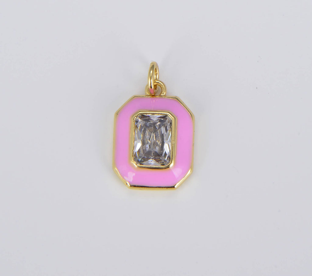 Cz Enamel Pendant