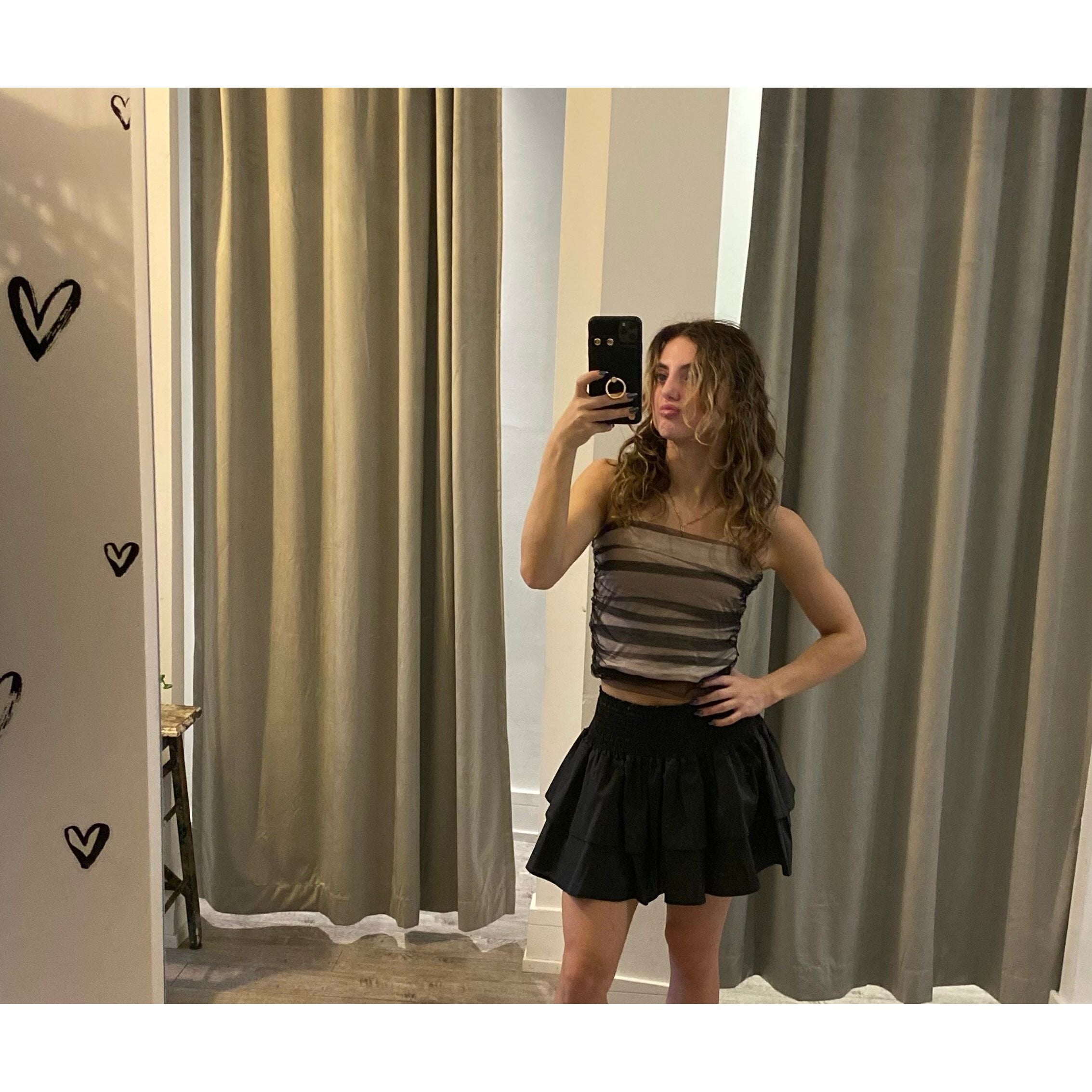 If So Black Mesh Top