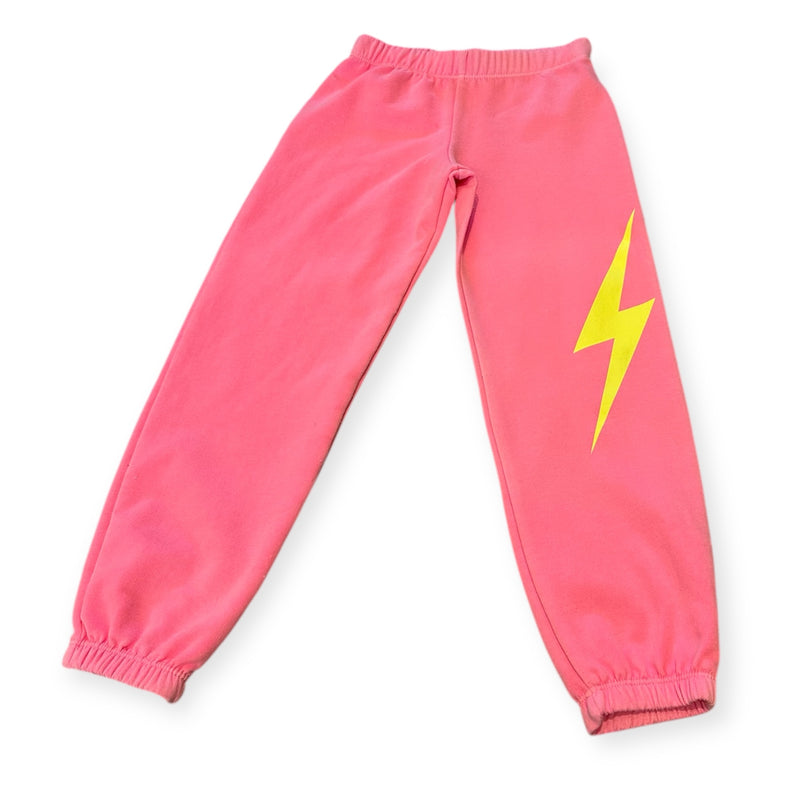Firehouse Neon Yellow Bolt Sweatpants - Neon Pink