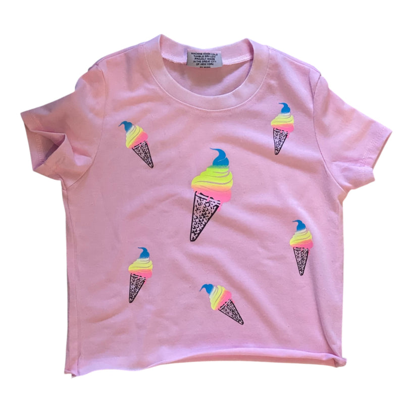 Firehouse Ice Cream Toss Tee- Ice Pink