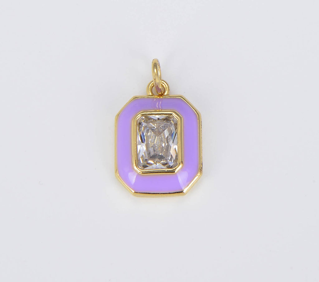 Cz Enamel Pendant