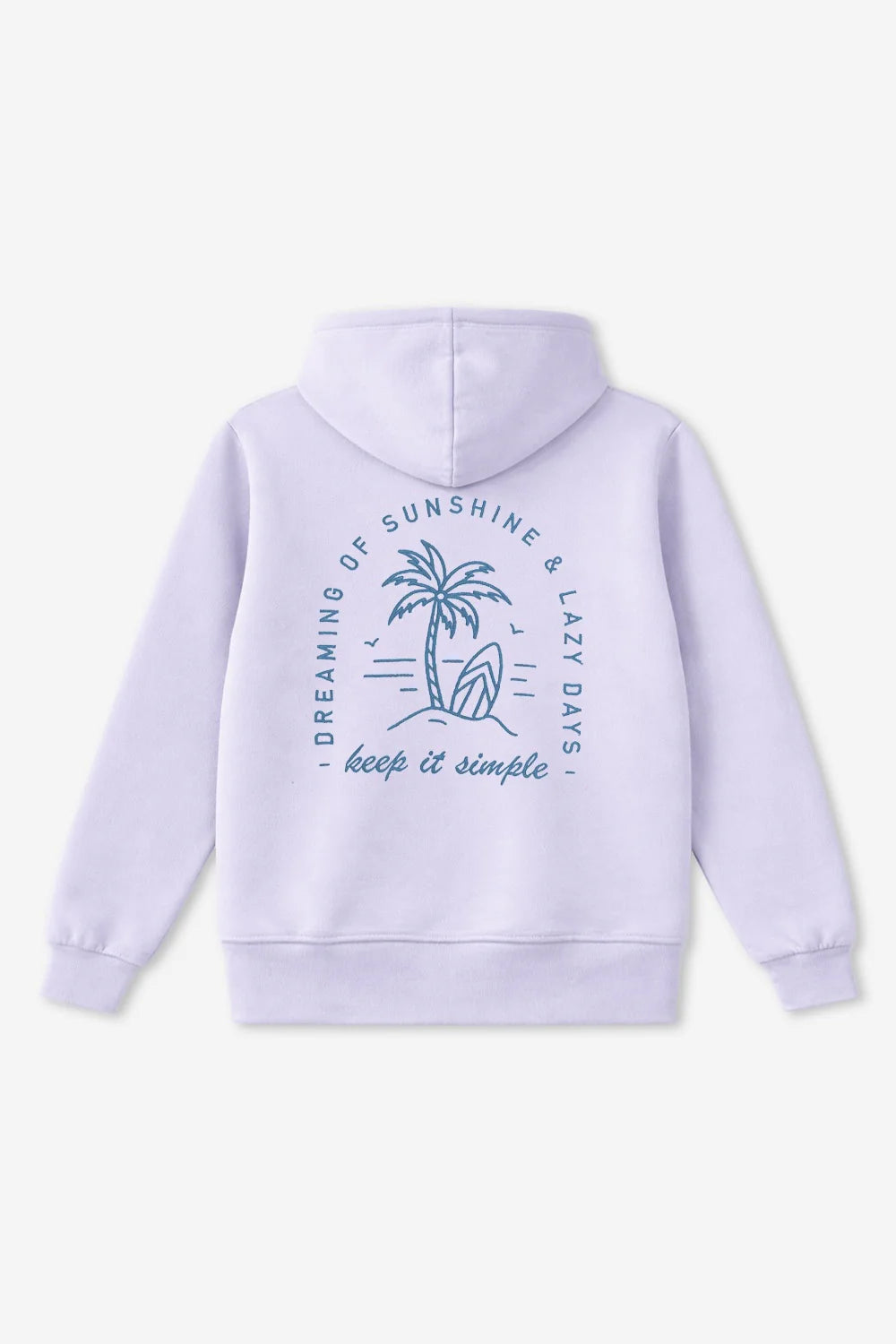 Pixielane Cloud Lilac Denim Palm Soft French Terry Hoody
