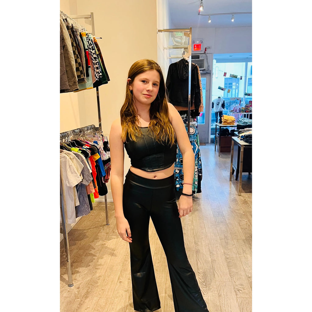 FBZ Black Pleather Pants