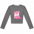 Firehouse Cowgirl Boot Ribbed Long Sleeve
