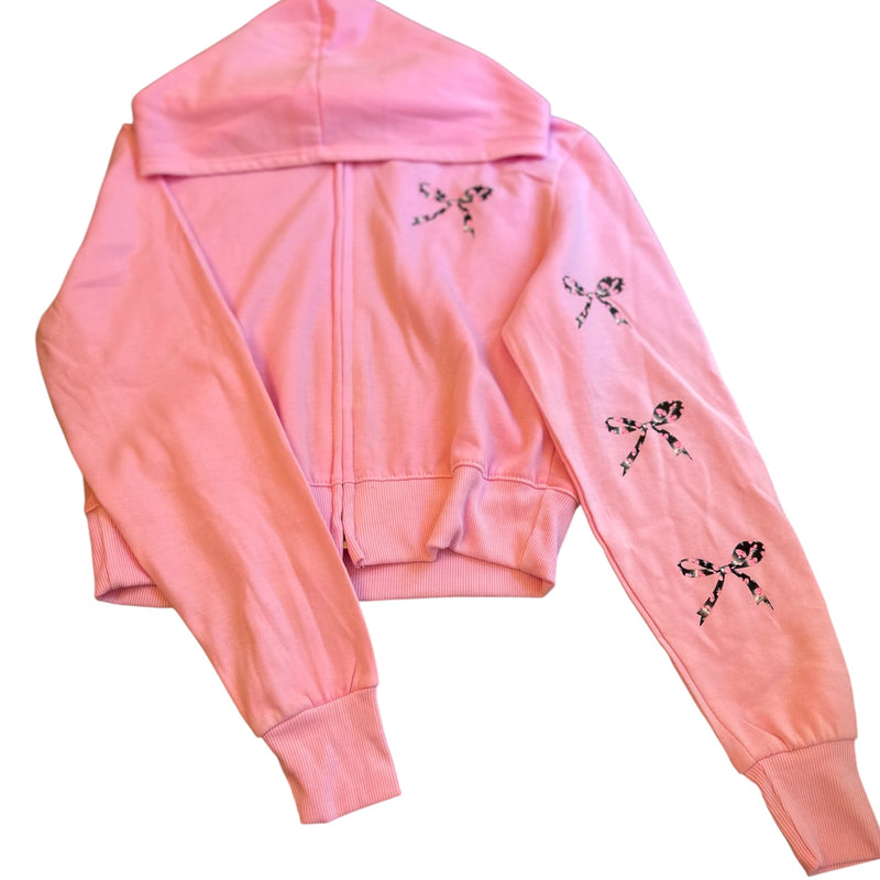 Firehouse Floral Bow Zip Up