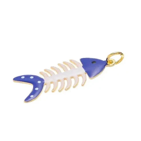 Fishbone Blue Charms