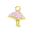 Tiny Pink Mushroom Charm