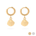 Shell Huggie Hoop Earrings