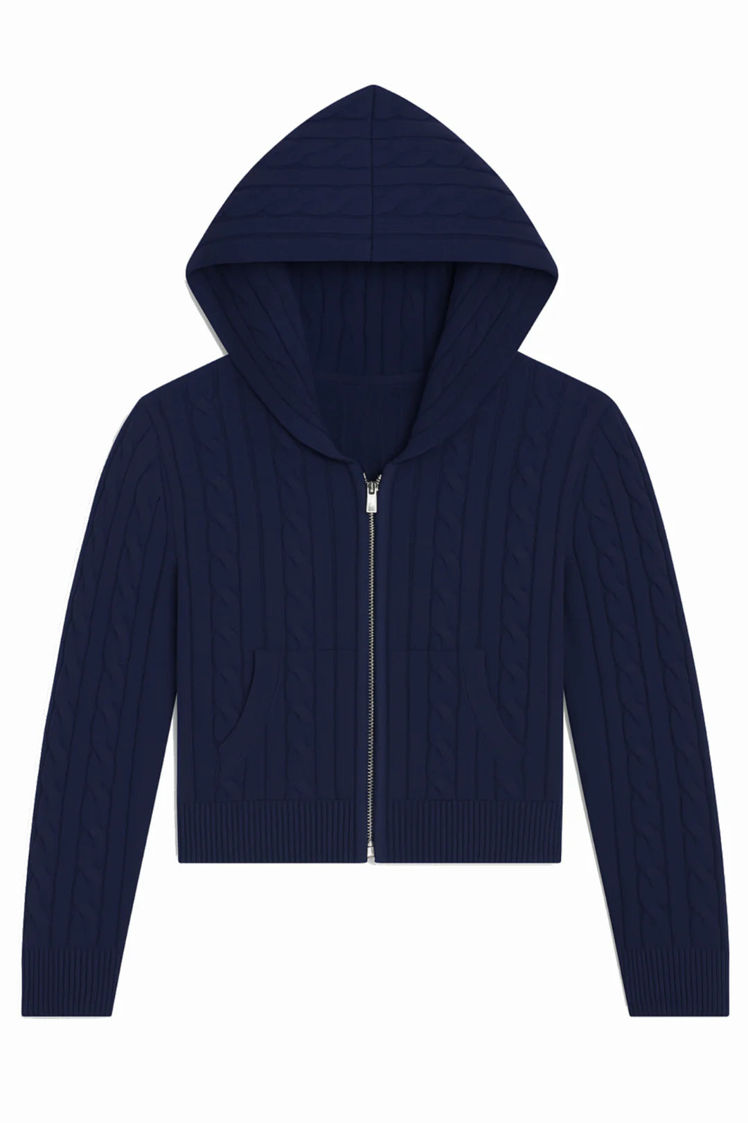 Katie J Collins Cable Knit Zip Cardigan