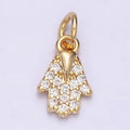 Cz Mini Hamsa Hand Charm