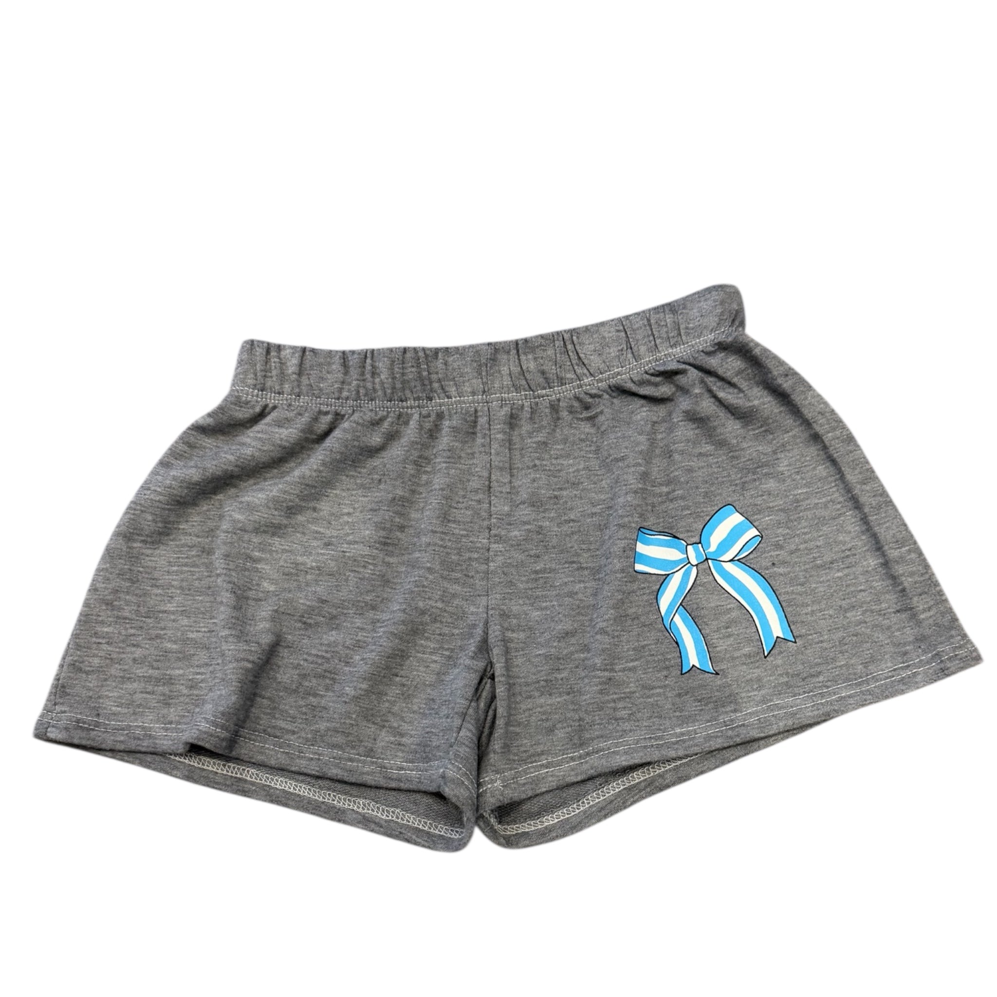 Firehouse Blue Stripe Bow - Grey