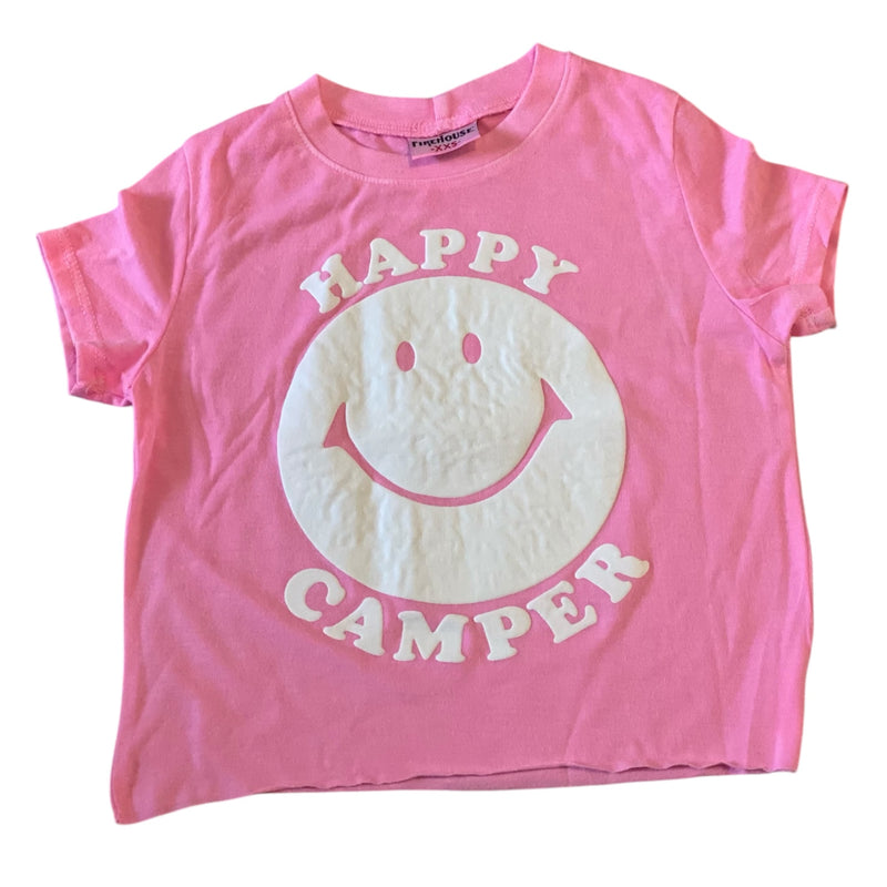 Firehouse Happy Camper Tee- Neon Pink