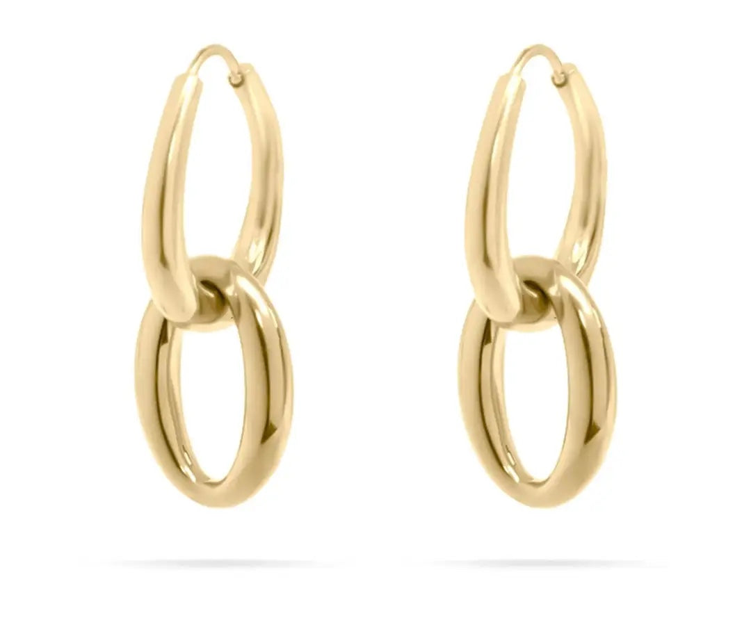 Double Hoop Dangle Earrings