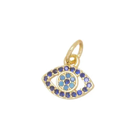 Turquoise Oval Evil Eye Charm