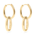 Interlocked Oval Pendant Earrings