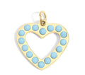 Turquoise Stone Heart Charm