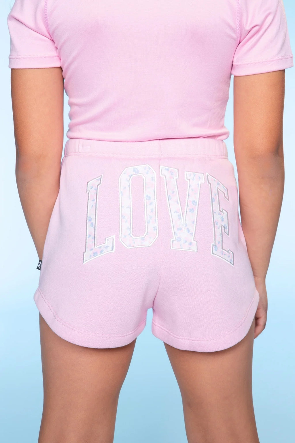 Pixielane Cloud Soft French Terry Dolphin Short- Floral Love