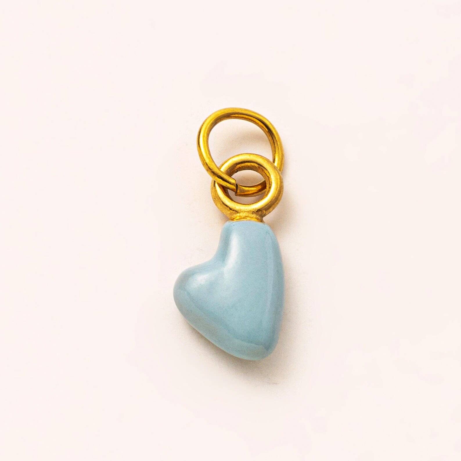 Light Blue Heart Charm