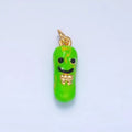 Green Enamel Pickel Bow Charm