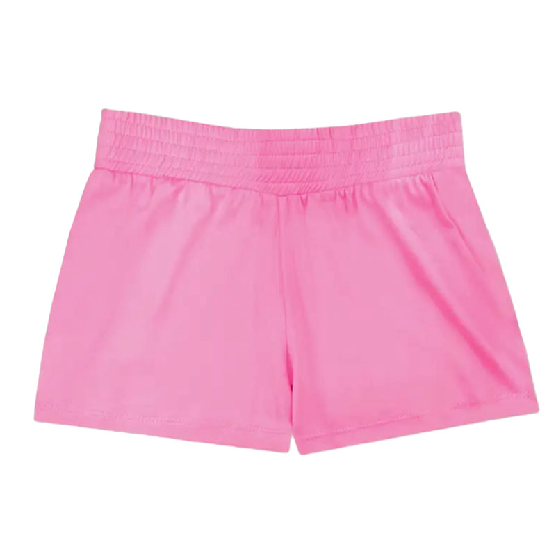 Pixielane Simply Soft Smocked Short - Neon Barbie Pink